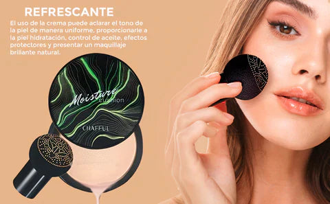 Base Moisture Cream Cushion™ (ORIGINAL) Oculta tus imperfecciones luciendo natural